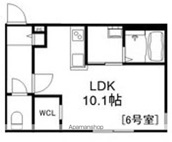 栄通17丁目MS(1K/4階)の間取り写真