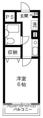 ワコーレ河辺Ⅱ(1K/3階)の間取り写真