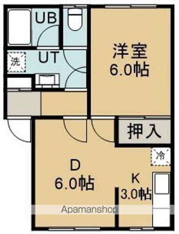 貴光ハイツⅡ(1DK/2階)の間取り写真