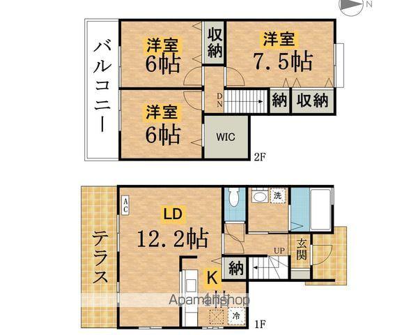 ＧＲＥＥＮ　ＦＯＲＥＳＴ聖蹟(3LDK)の間取り写真