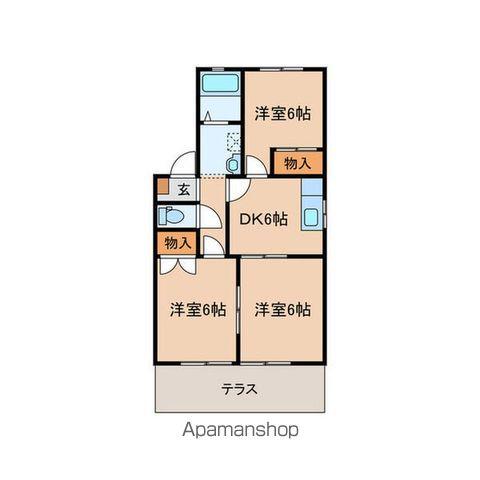 フォレストK(3DK/1階)の間取り写真