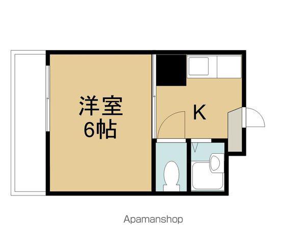 鹿島屋ビル(1K/3階)の間取り写真
