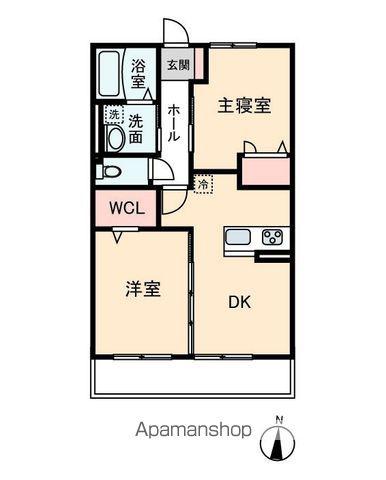 イーストハイム(2DK/2階)の間取り写真