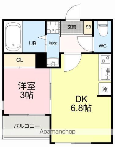 ハーモニーテラス葉山Ⅴ(1DK/1階)の間取り写真