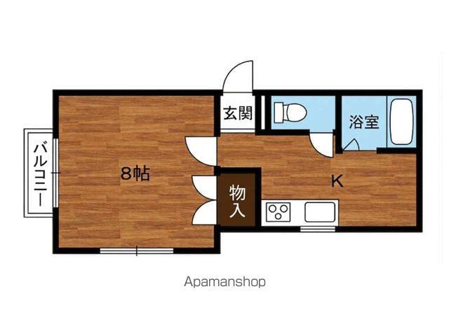 キューダス(1DK/1階)の間取り写真