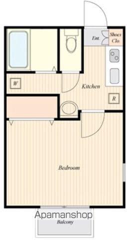 CLASSY蘇我(1K/1階)の間取り写真