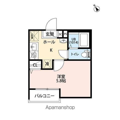 エクセラン北松戸(1K/1階)の間取り写真