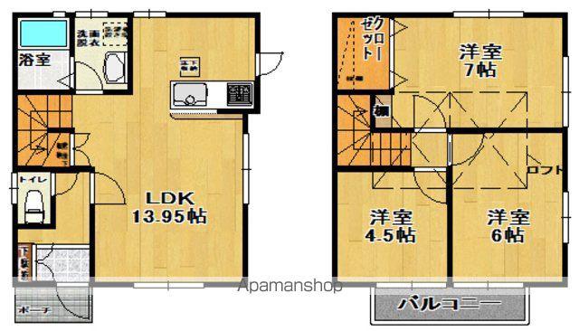 福島県郡山市 2階建 築21年(3LDK)の間取り写真