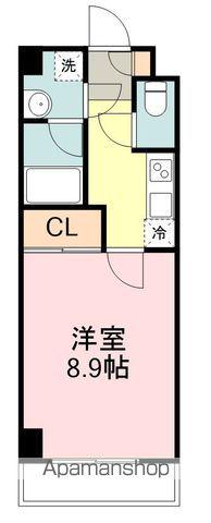 サンライズロード錦町(1K/4階)の間取り写真