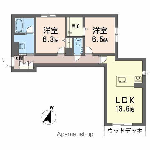 ラ メゾン クレール(2SLDK/1階)の間取り写真