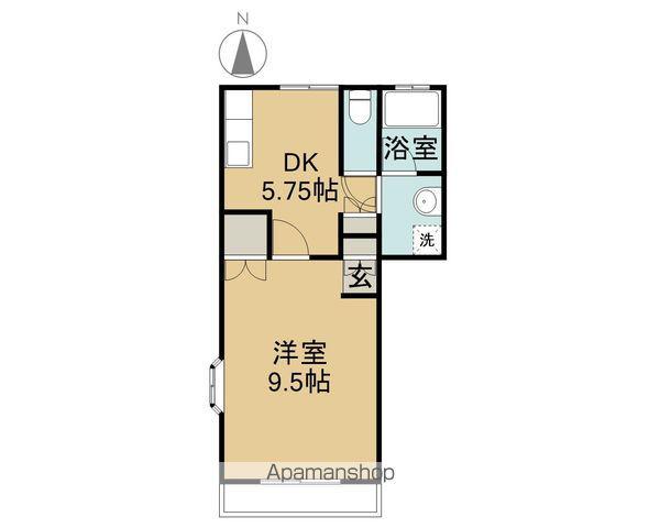 カーサブル小島田(1DK/1階)の間取り写真