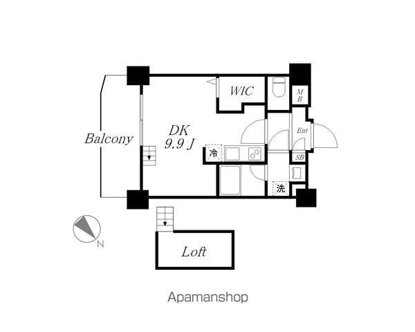 エステシア名駅(ワンルーム/9階)の間取り写真