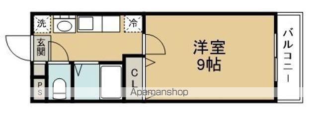 リーフハイツ(1K/4階)の間取り写真