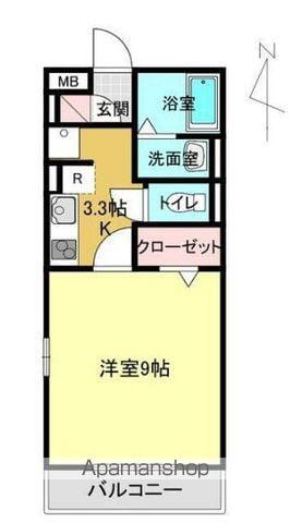 LUCE(1K/1階)の間取り写真