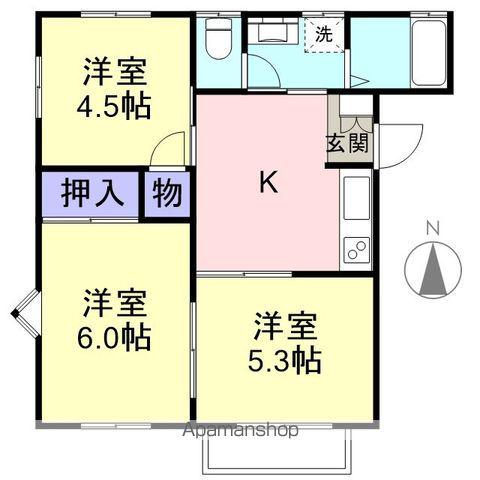 エクセレントパレスⅡ(3K/1階)の間取り写真