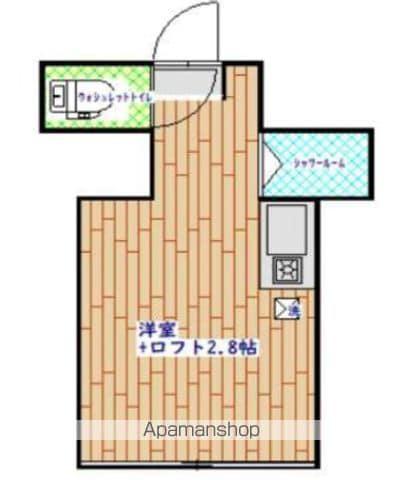 アーバンプレイス東中野ⅢA(ワンルーム/2階)の間取り写真