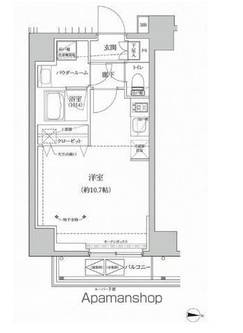 RELUXIA本所吾妻橋Ⅲ(ワンルーム/5階)の間取り写真