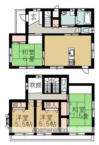 予讃線 伊予富田駅 徒歩25分 2階建 築27年(4DK)の間取り写真
