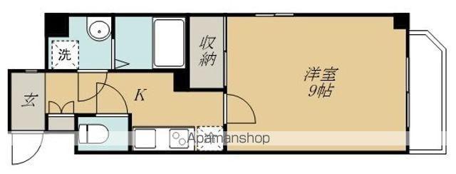 しゃとれ新寺(1K/6階)の間取り写真