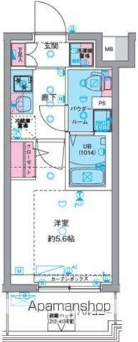 GENOVIA天王台(1K/3階)の間取り写真