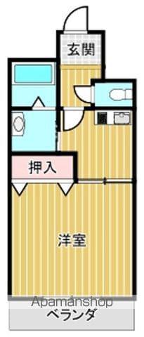 アクティブSⅢ(1K/1階)の間取り写真