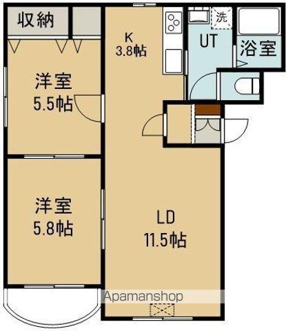 カサ・ローゼMS(2LDK/4階)の間取り写真
