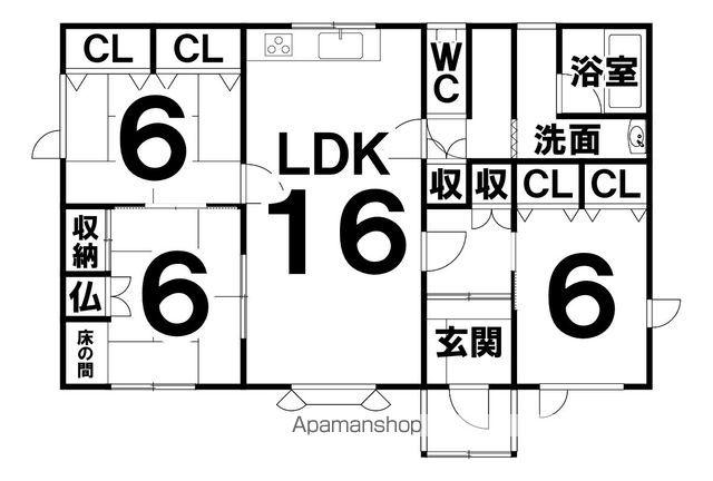 根室本線 柏林台駅 徒歩35分 1階建 築38年(3LDK)の間取り写真