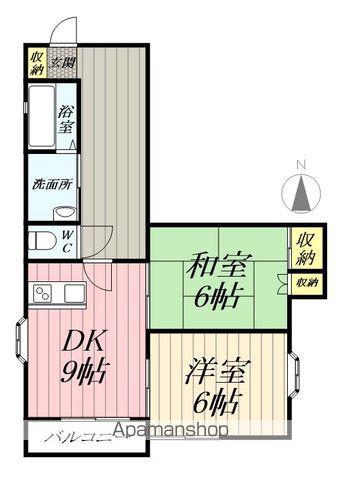 BCASA吉川ⅡRE-BORN(2DK/3階)の間取り写真