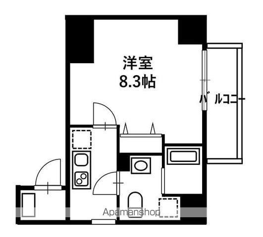 LIV CITY 亀戸(1K/3階)の間取り写真