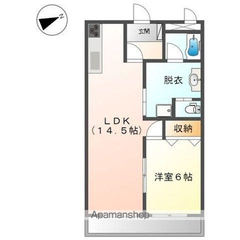 WITHCREATURE(1LDK/2階)の間取り写真