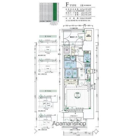 エステムコート名古屋黒川シャルマン(1K/3階)の間取り写真