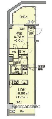 不二美屋Ⅲ(1LDK/7階)の間取り写真