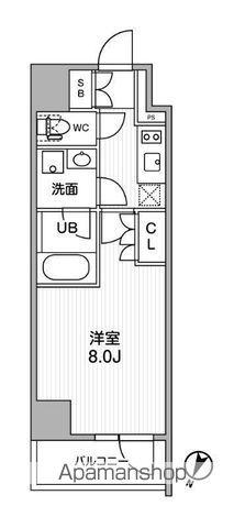 シーズンフラッツ新大塚(1K/5階)の間取り写真