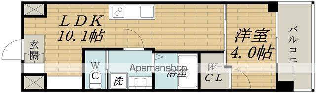 REーBE東三国(1LDK/9階)の間取り写真