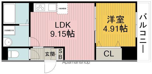 ジョイフルハウス豊中(1LDK/1階)の間取り写真