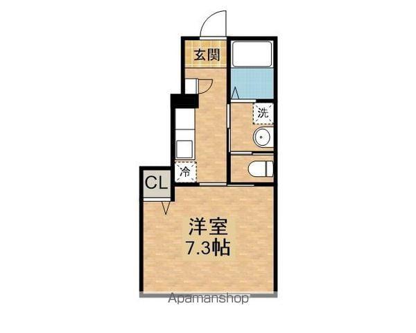 アウル西見前(1K/1階)の間取り写真