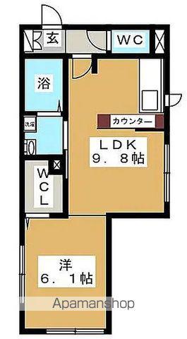 ル・コルビジェ(1LDK/1階)の間取り写真
