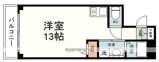 グランドール安西(ワンルーム/1階)の間取り写真