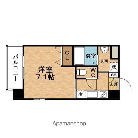 RESIUR-HUMEDAKITA(1K/6階)の間取り写真