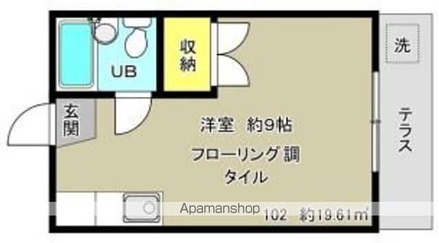 アリィフラッツ(ワンルーム/1階)の間取り写真