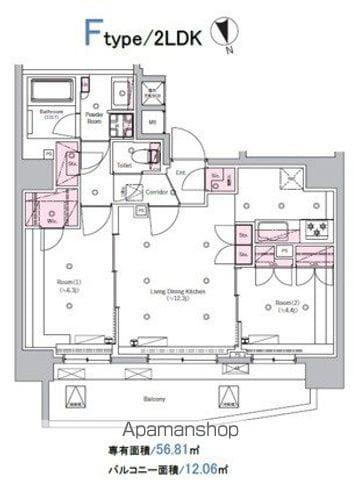 SYFORME ITABASHI Ⅲ(2LDK/11階)の間取り写真