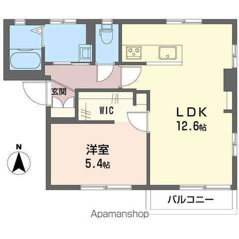 ディアス イースト(1LDK/1階)の間取り写真