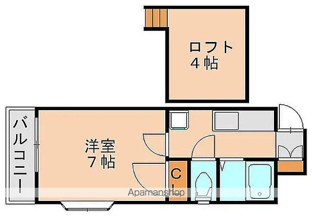 TULSIⅡ(1K/1階)の間取り写真
