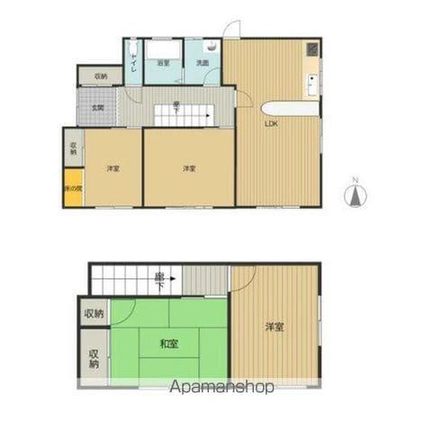 鹿島線 鹿島神宮駅 徒歩50分 2階建 築47年(4LDK)の間取り写真