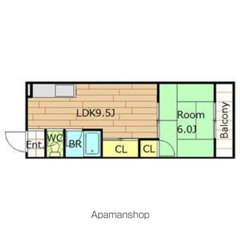 カーサビアンカ(1LDK/5階)の間取り写真
