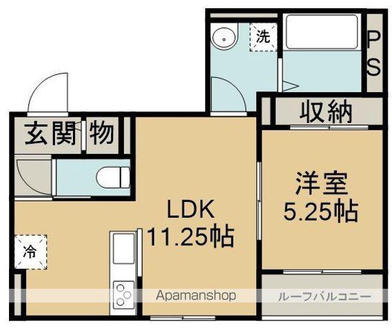 HIKARI(1LDK/2階)の間取り写真