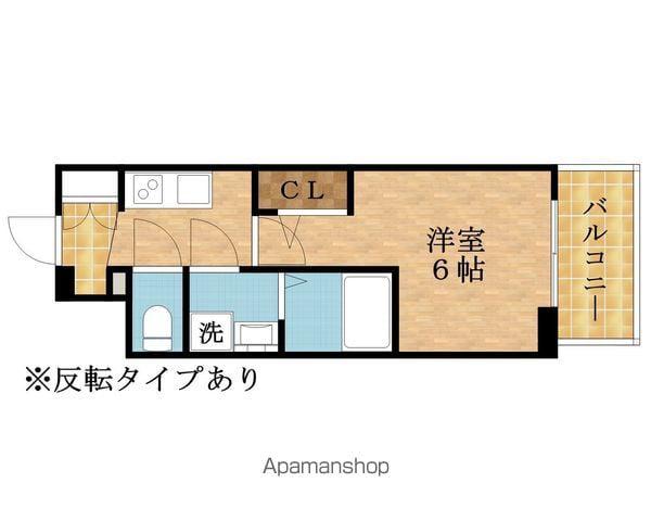 エスリード大阪城イースト(1K/7階)の間取り写真