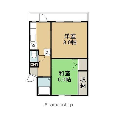 志家310ビルⅢ(2K/1階)の間取り写真