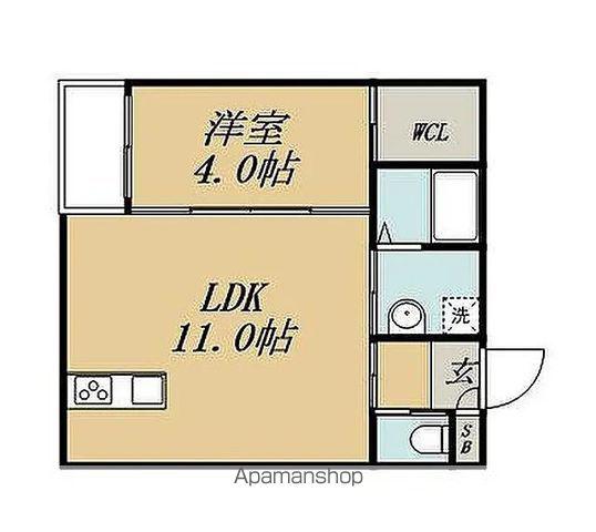 GROWTH T B棟(1LDK/2階)の間取り写真