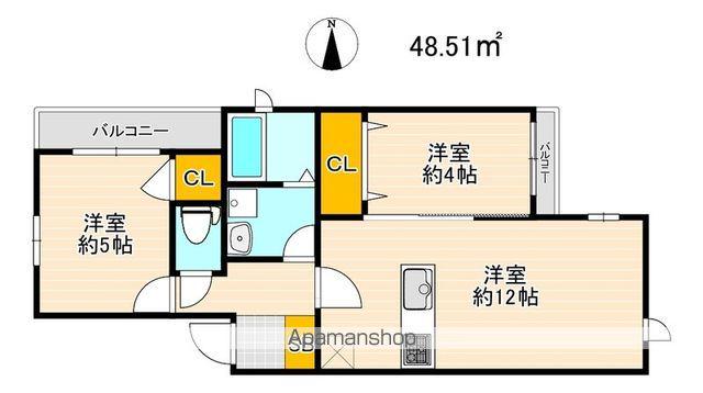 キーベル(2LDK/3階)の間取り写真